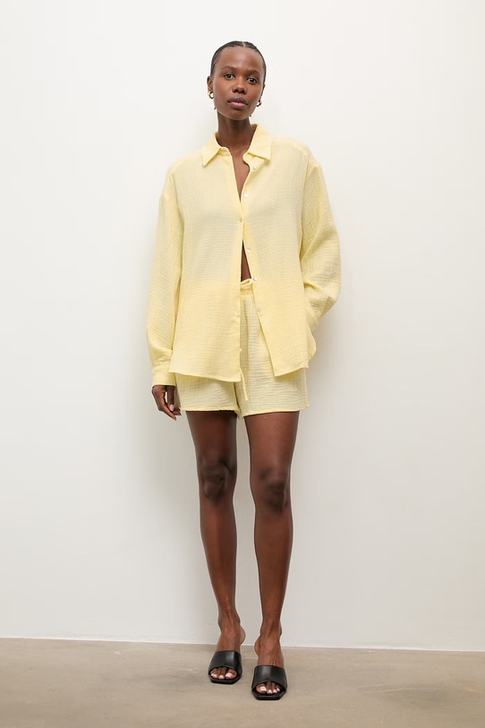 Answear.LAB komplet damski bawełniany 15240.15335.fh żółty WS25