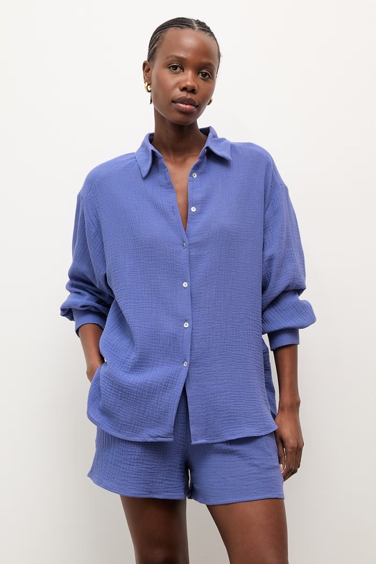 Answear.LAB súprava dámska bavlnená WW24-DKD00W modrá WS26