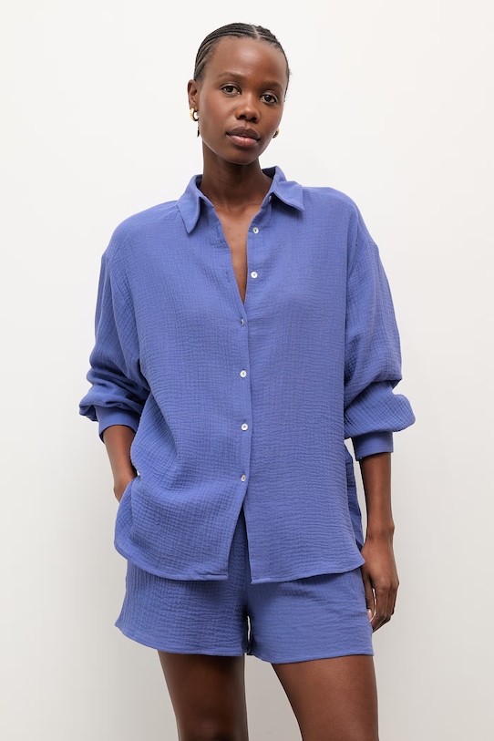 Answear.LAB súprava dámska bavlnená WW24-DKD00W modrá WS26