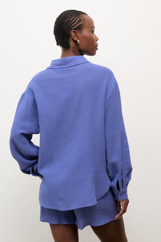 Answear.LAB komplet damski bawełniany niebieski 15240.15335.fh