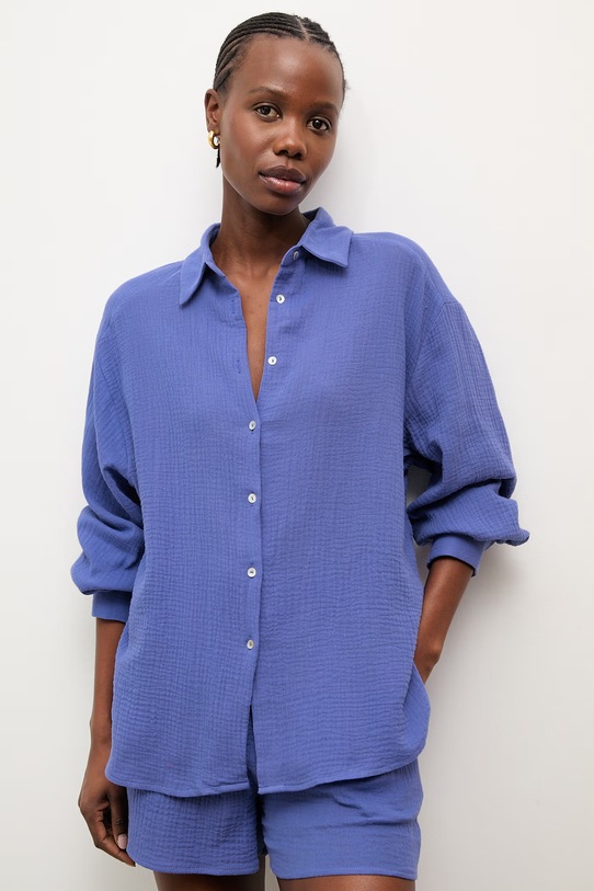 Answear.LAB súprava dámska bavlnená WW24-DKD00W modrá