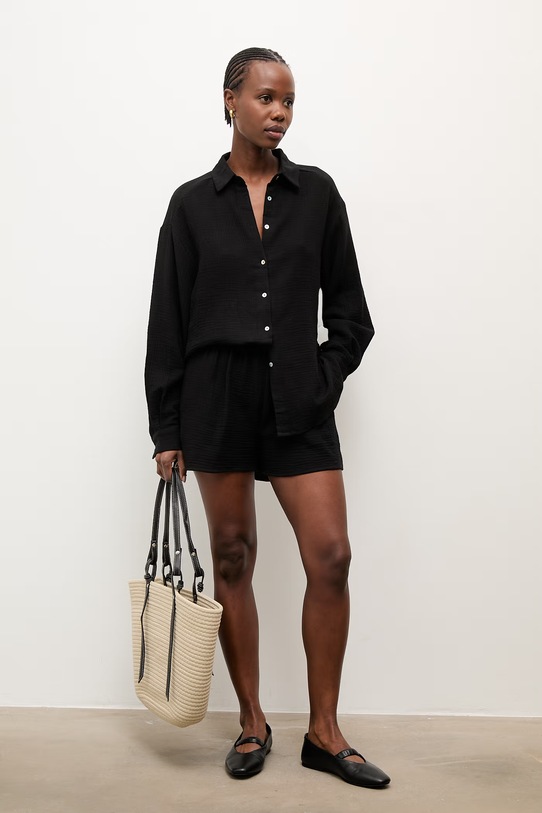 Answear.LAB komplet damski bawełniany 15240.15335.fh czarny WS25