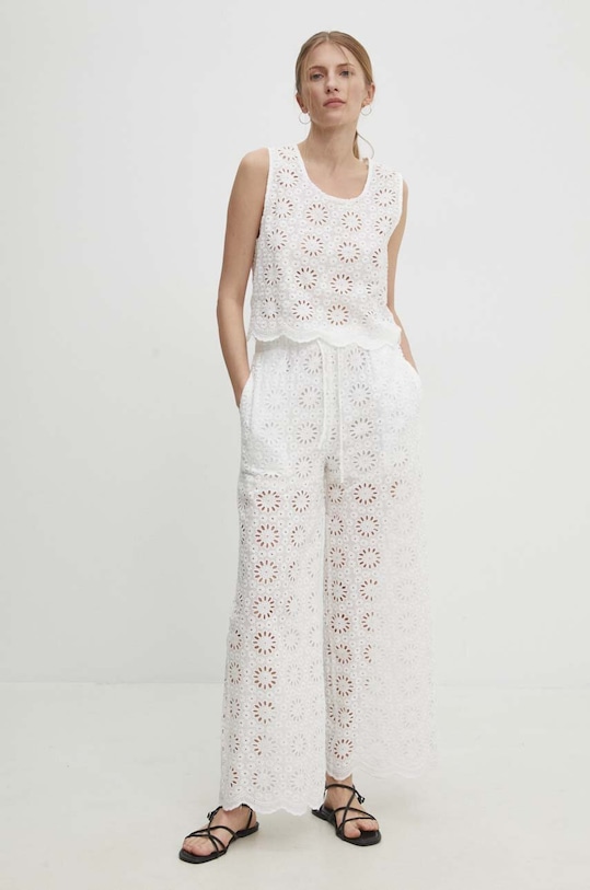 Answear Lab komplet bawełniany bawełna biały 41015.41016.fjs