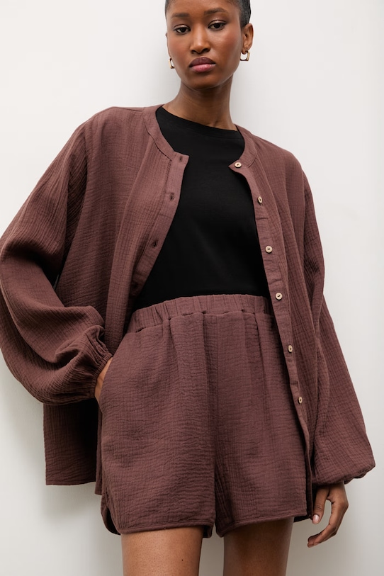 Answear.LAB komplet damski bawełniany brązowy 8935a.fh