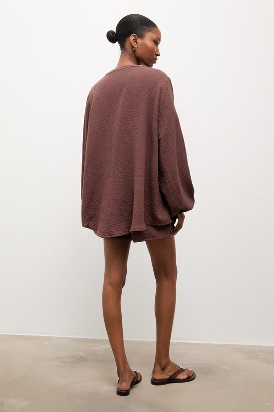 Odzież Answear.LAB komplet damski bawełniany 8935a.fh brązowy