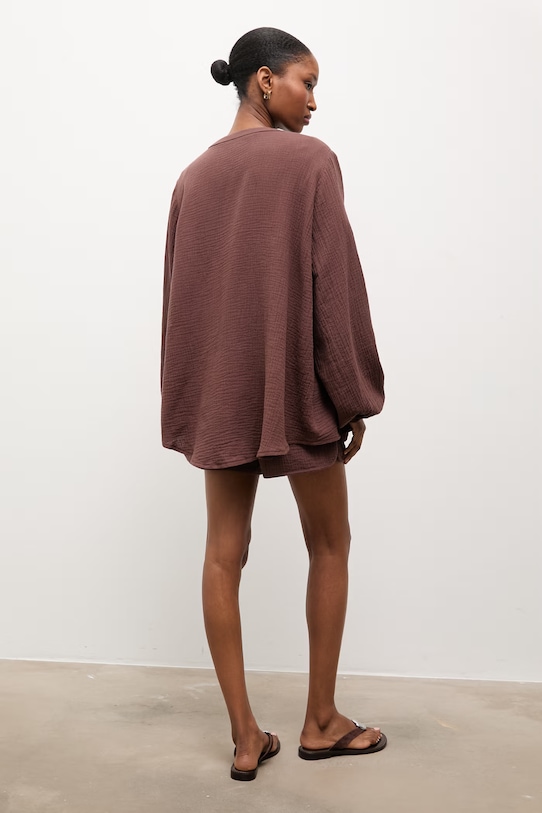 Odzież Answear.LAB komplet damski bawełniany 8935a.fh brązowy