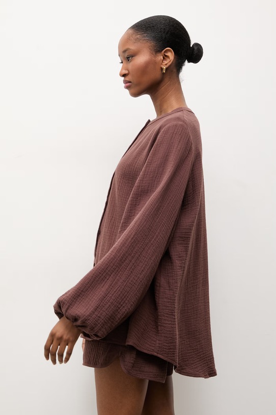 Answear.LAB komplet damski bawełniany brązowy 8935a.fh