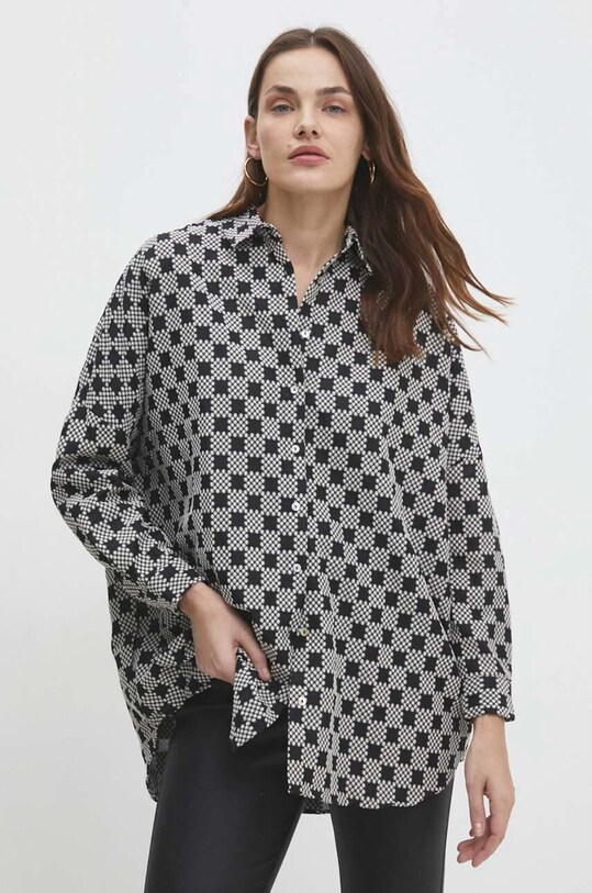 Сорочка Answear.LAB візерунок чорний 33485.TWK