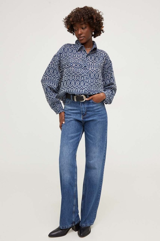 Answear Lab cămașă 6508.TWK albastru WW24