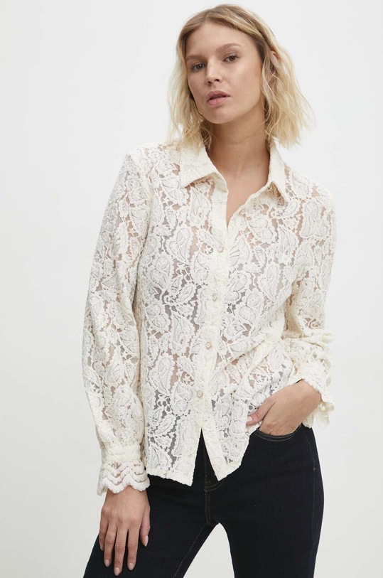 Answear Lab koszula regular beżowy Q002.1HWK