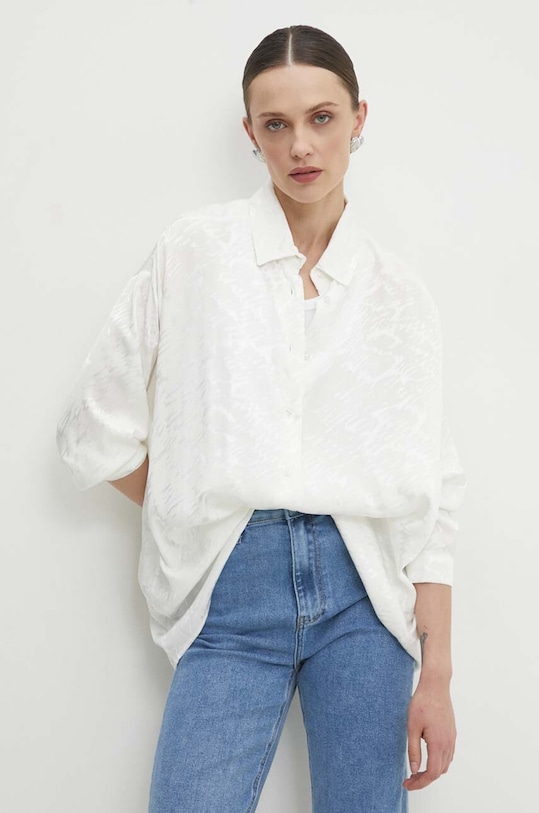Košile Answear.LAB hladký bílá 6341.TWK
