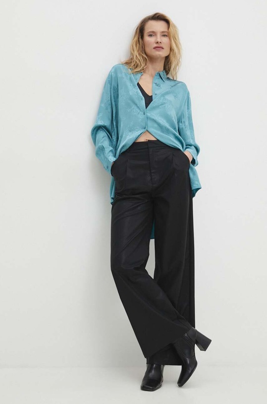 Πουκάμισο Answear.LAB 33464.TKK τιρκουάζ WW24