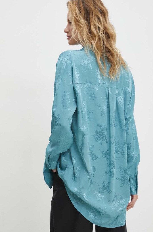 Ρούχα Πουκάμισο Answear.LAB 33464.TKK τιρκουάζ