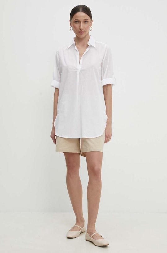 Bavlnená blúzka Answear.LAB 4057EF.HWK biela WW24