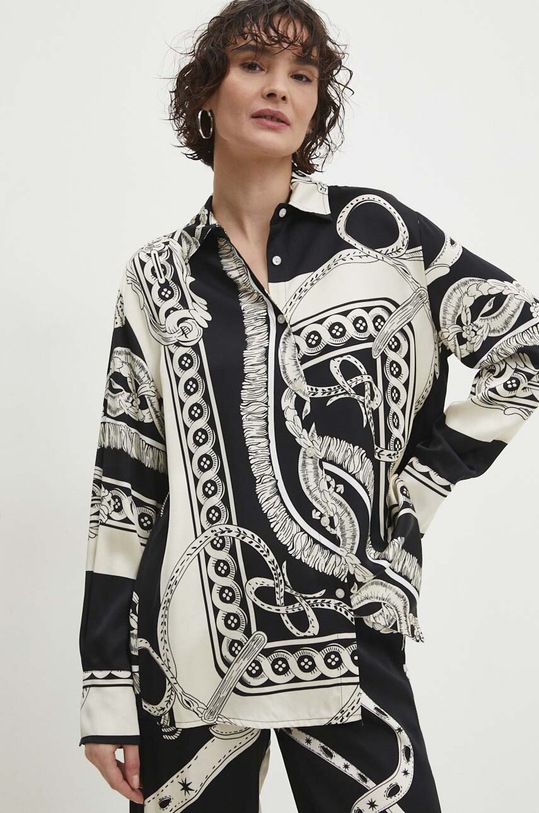 Πουκάμισο Answear.LAB casual μαύρο s594.iw