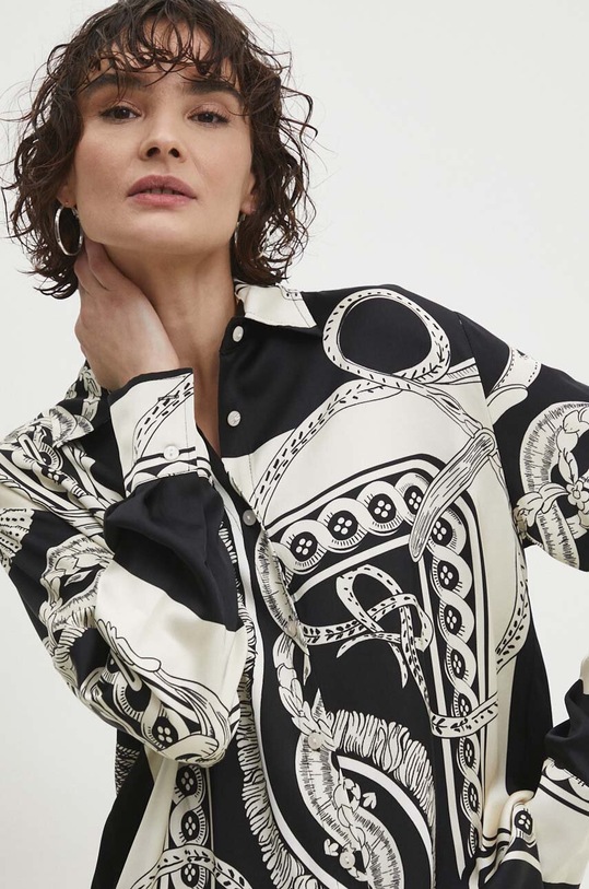 Πουκάμισο Answear.LAB μαύρο s594.iw