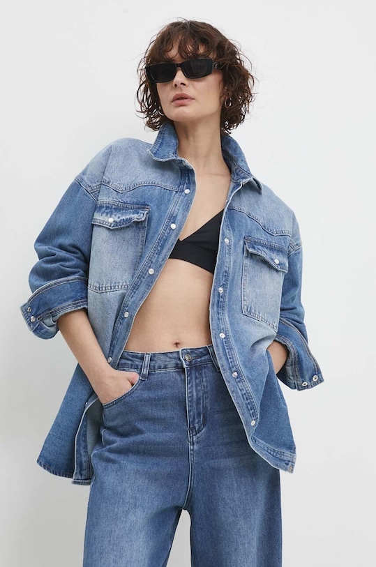 Answear Lab koszula jeansowa z elastanem niebieski 1515.ijs