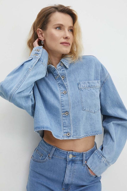 Answear Lab koszula jeansowa z elastanem niebieski 1511.ijs