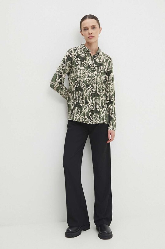 Answear Lab cămașă 80563.HWK verde WW25