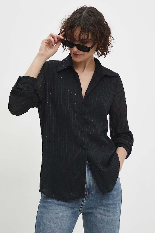 Answear Lab koszula regular czarny 5816.HWK