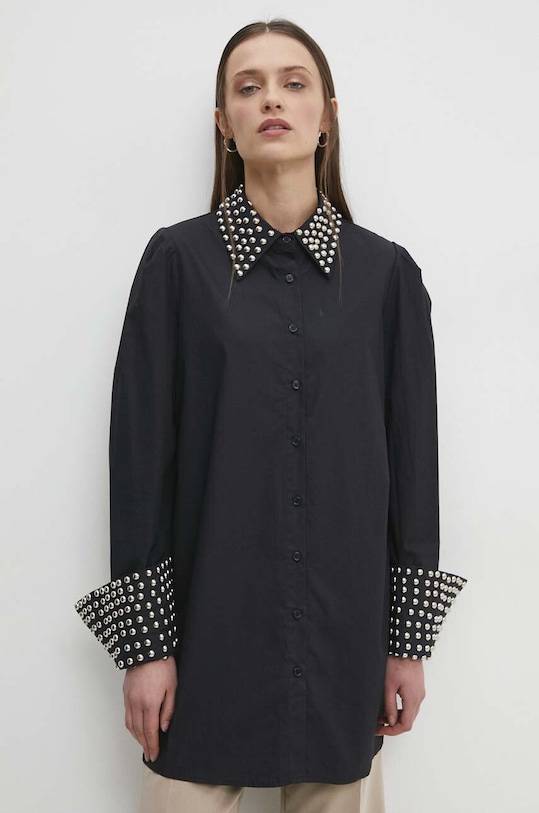 Answear Lab koszula bawełniana regular czarny 1293.ijs
