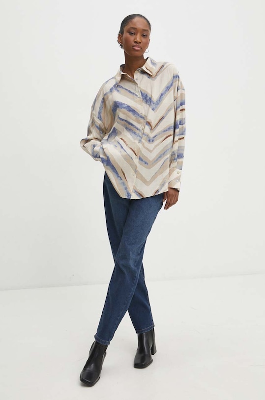 Answear Lab koszula klasyczny beżowy sng.kdd032.tjs