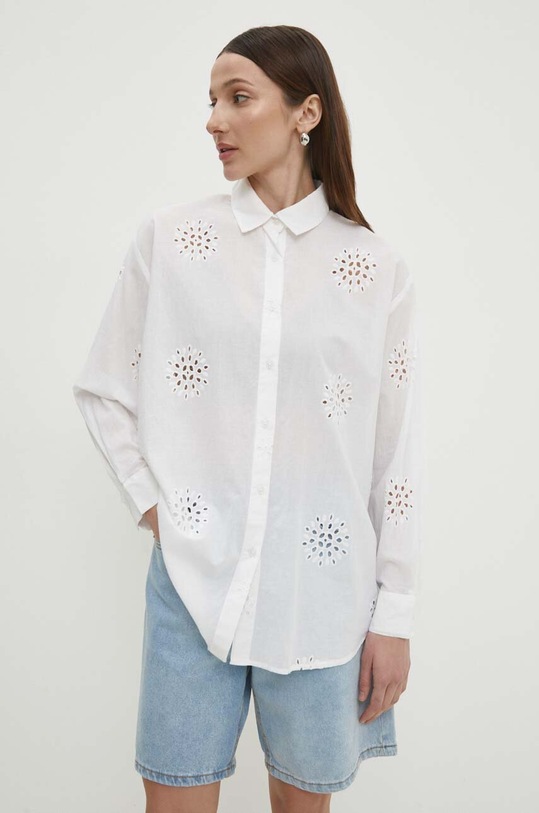 Бавовняна сорочка Answear Lab casual білий NL245411.gdb