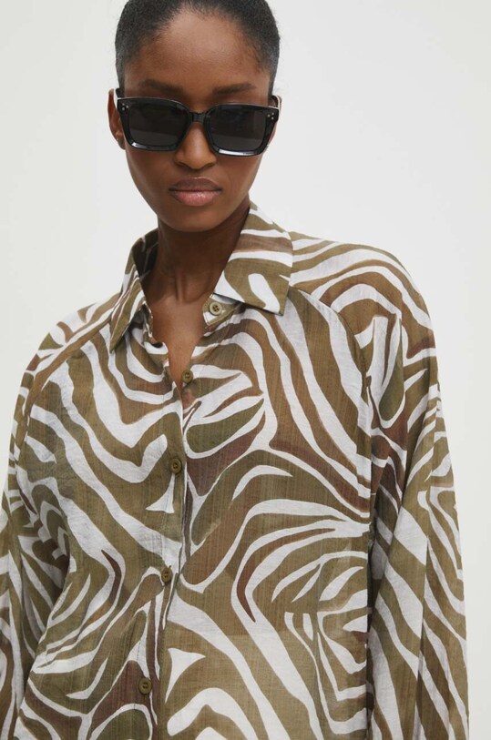 Košile Answear.LAB zelená QED3165.gdb