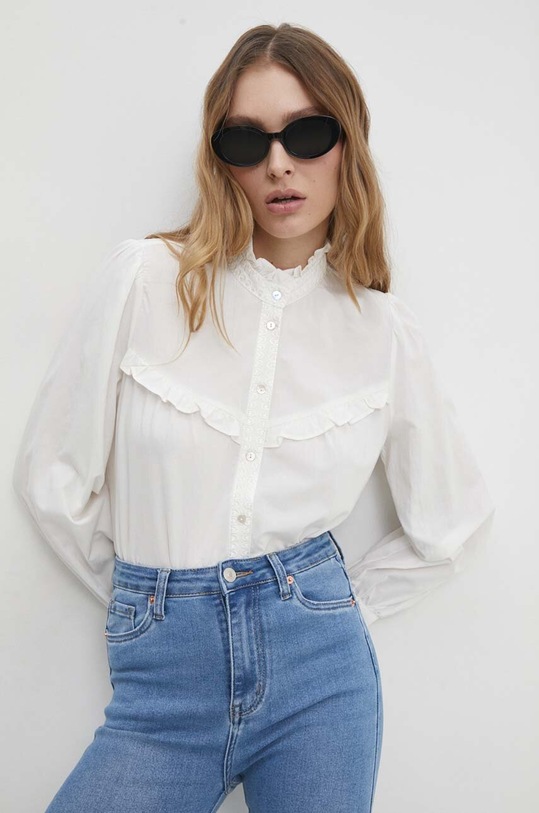 Answear Lab cămașă lung alb asd91692.fkk