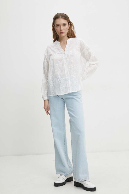 Bavlněná košile Answear.LAB ch868.FW bílá WW24