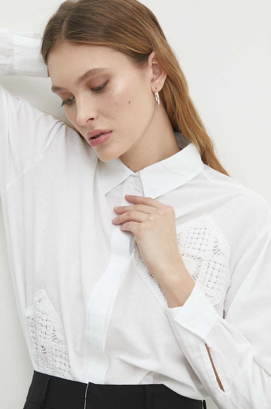 Ленена риза Answear.LAB бял 4432.th