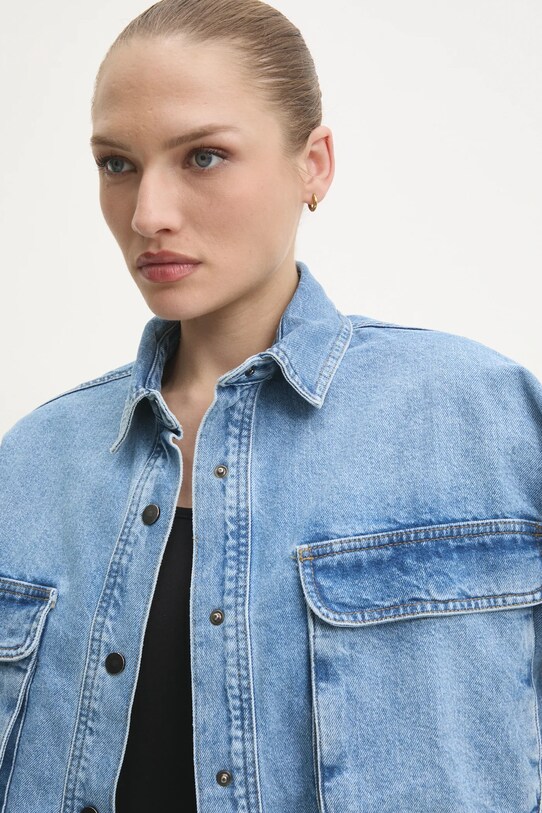 Answear Lab cămașă din denim albastru j66.th