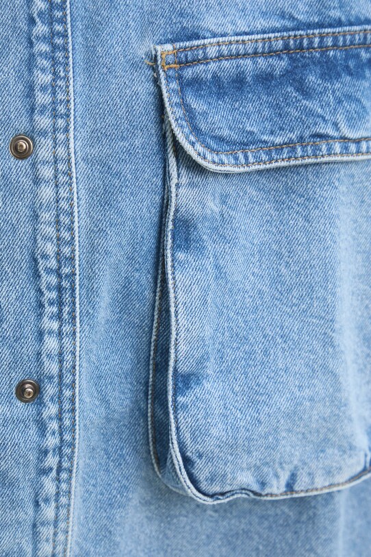 Answear Lab cămașă din denim j66.th albastru