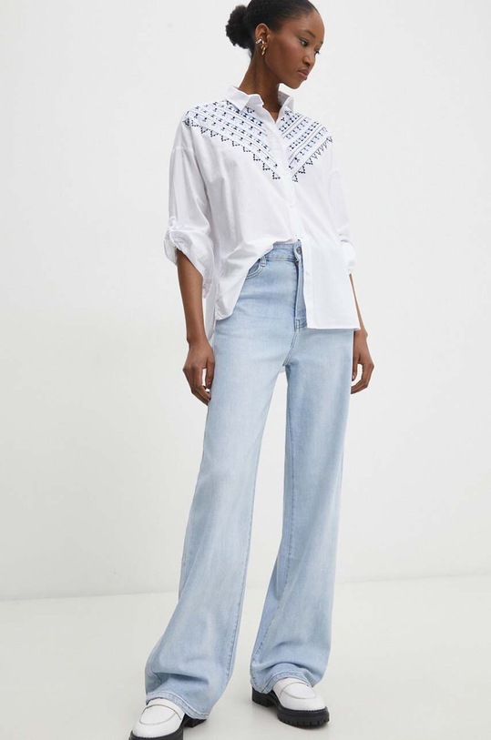 Answear Lab koszula bawełniana kdd050.tjs biały WW24