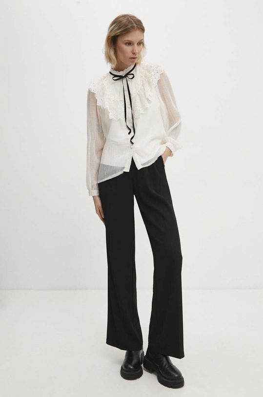 Answear Lab cămașă A21882.HWK bej WW24