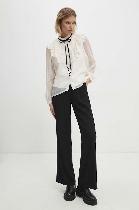 Answear Lab cămașă A21882.HWK bej WW24