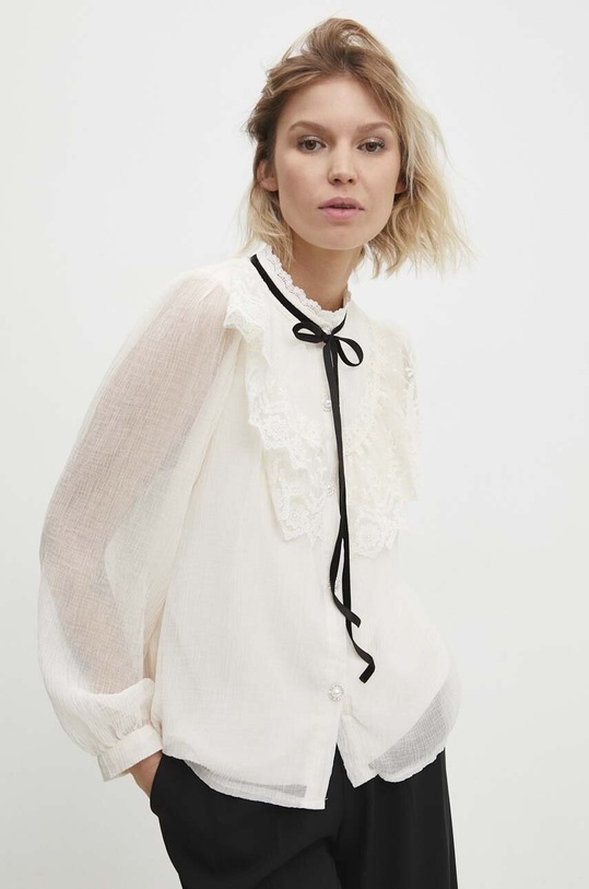 Answear Lab cămașă bej A21882.HWK