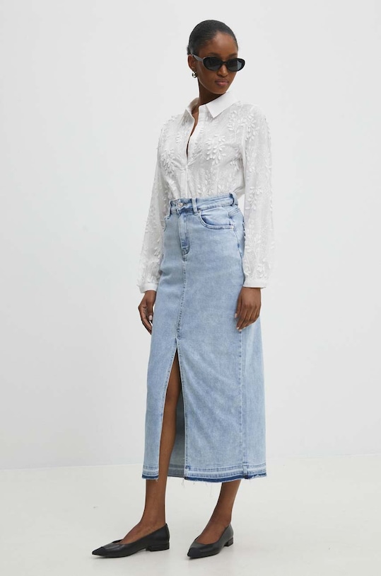 Answear Lab koszula bawełniana sc96.fh biały WW24