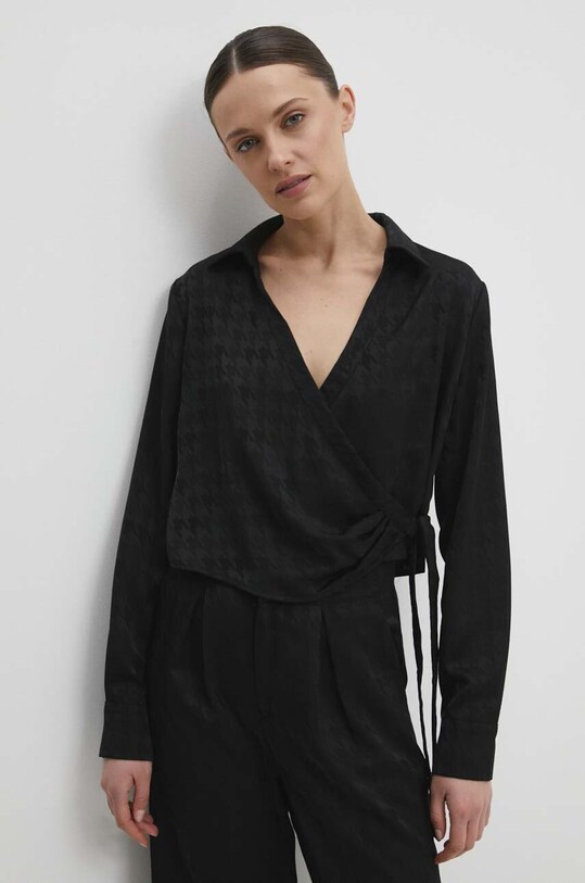 Answear Lab cămașă lung negru 37166jt.ijs