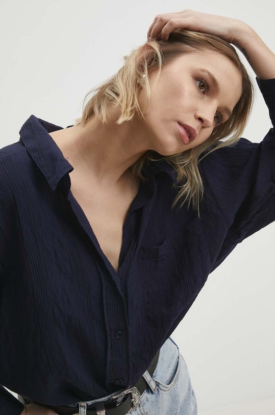 Answear Lab koszula KDD06M.TJS granatowy