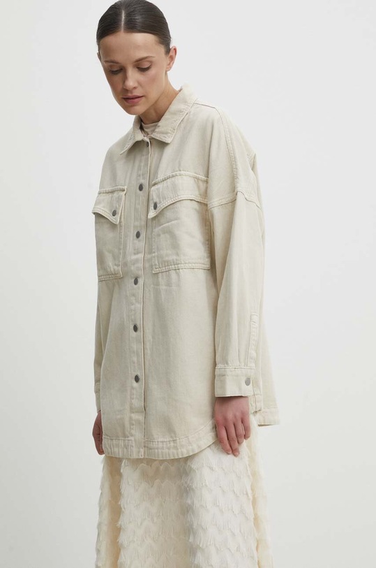 Džínová košile Answear.LAB béžová l21065.FKK