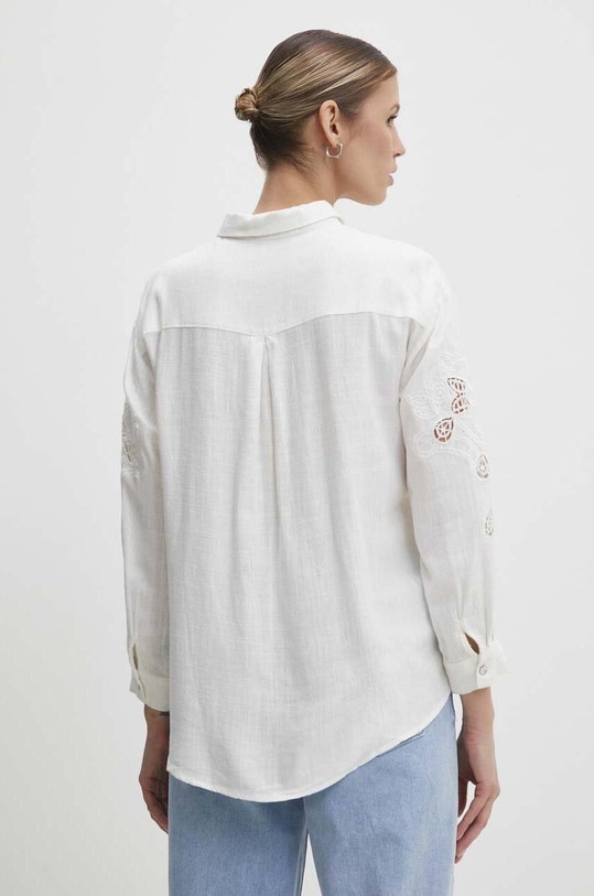 Ρούχα Λινό πουκάμισο Answear.LAB m2177.fh λευκό
