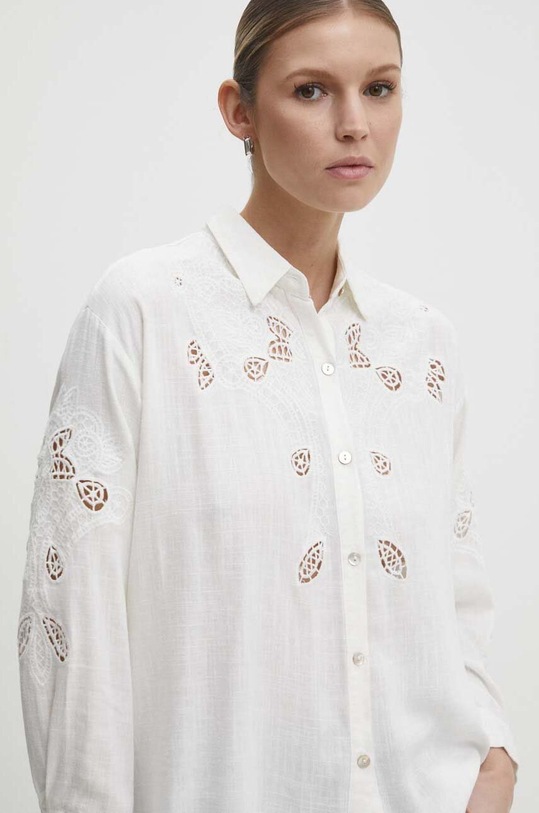 Λινό πουκάμισο Answear.LAB λευκό m2177.fh