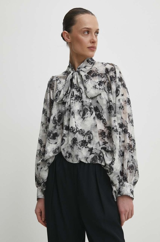 Answear Lab cămașă cu modele negru h015.4.fh