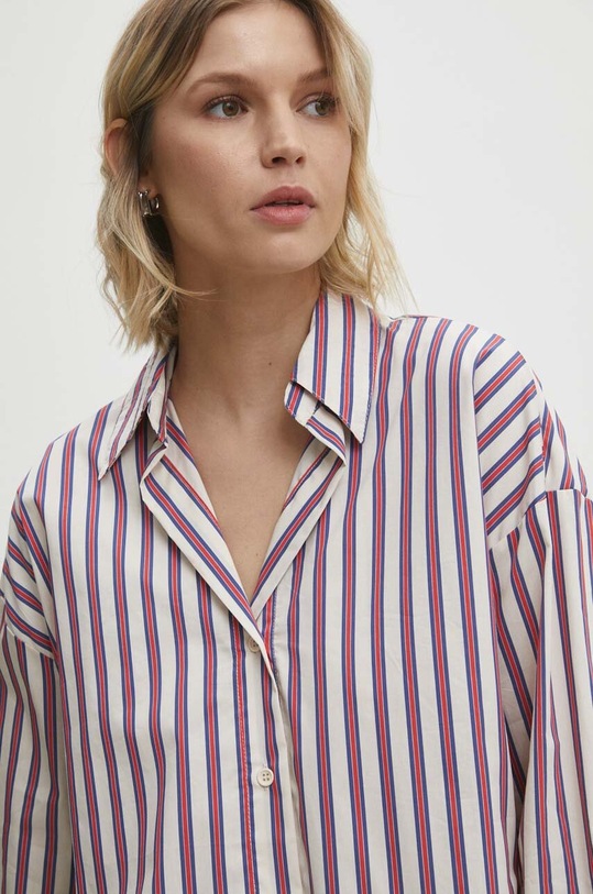 Answear Lab koszula bawełniana bawełna czerwony sng.kdd076.tjs