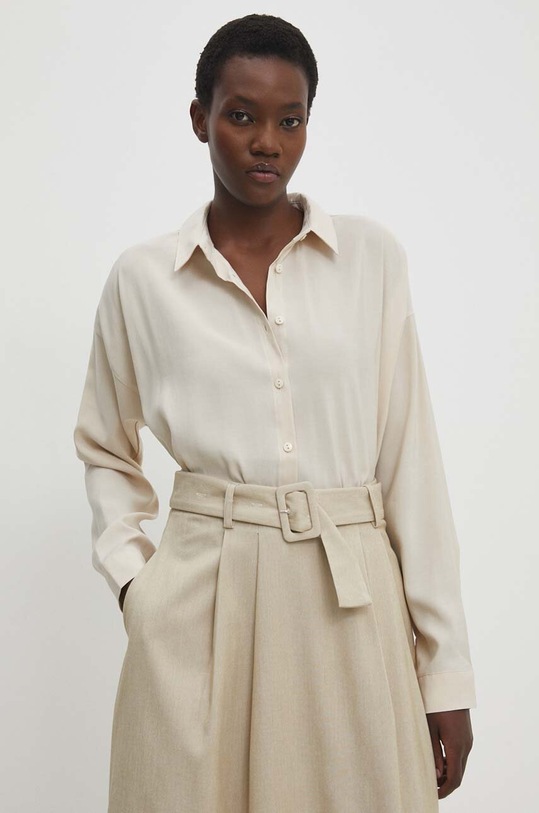 Answear Lab cămașă bej sng.kdd077.tjs