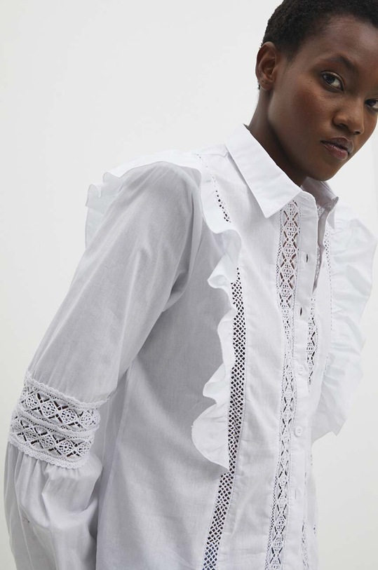 Bavlněná košile Answear.LAB bílá D300.HWK