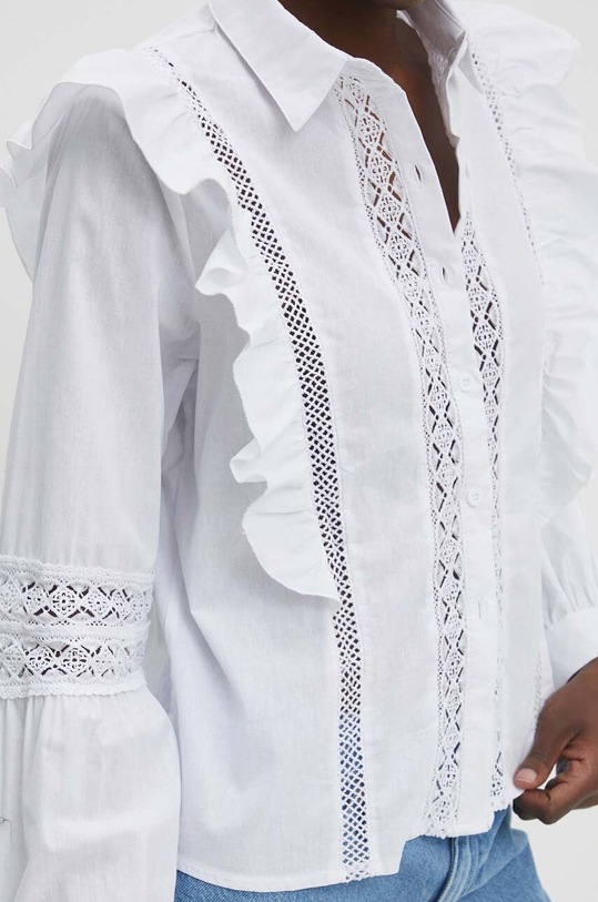 Bavlněná košile Answear.LAB D300.HWK bílá