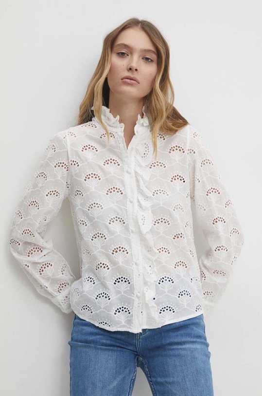 Answear Lab koszula bawełniana 81052.HWK biały WW24
