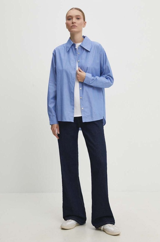 Îmbrăcăminte Answear Lab cămașă din bumbac 8057.td albastru